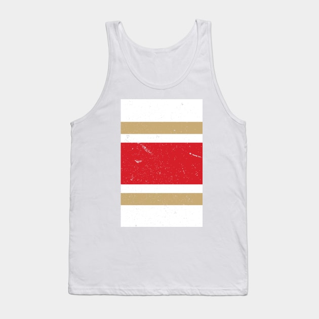 San Francisco Varsity Retro Home White, Gold & White Design Tank Top by Culture-Factory